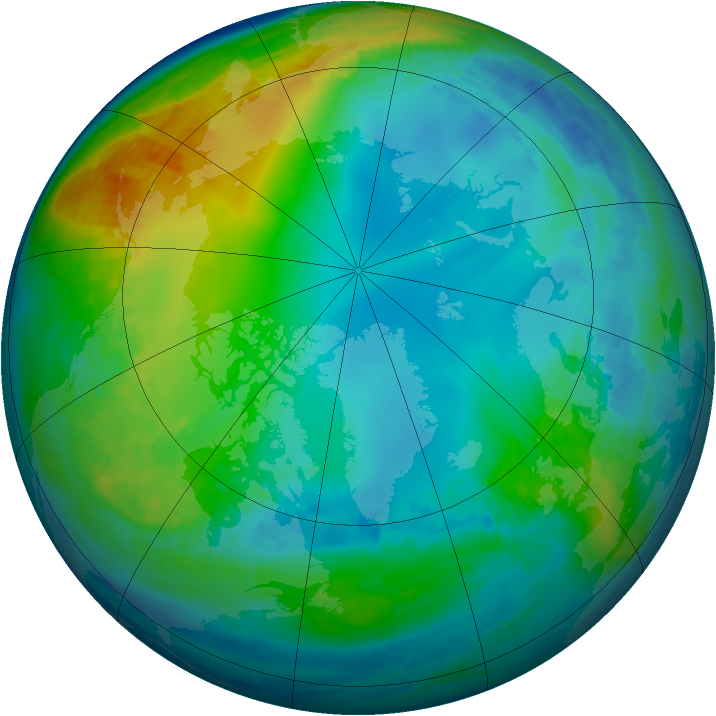 Arctic ozone map for 25 November 2002